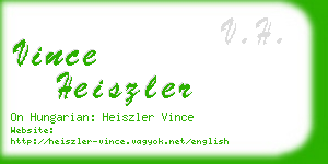 vince heiszler business card